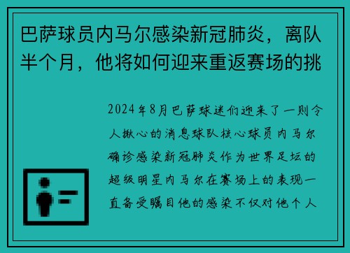 巴萨球员内马尔感染新冠肺炎，离队半个月，他将如何迎来重返赛场的挑战？